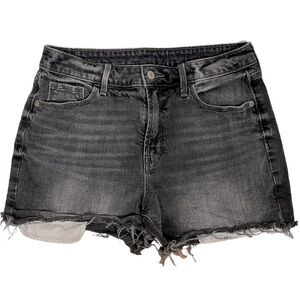 Old Navy High Rise Brenda Jean Short Size 8 Grey Raw Hem